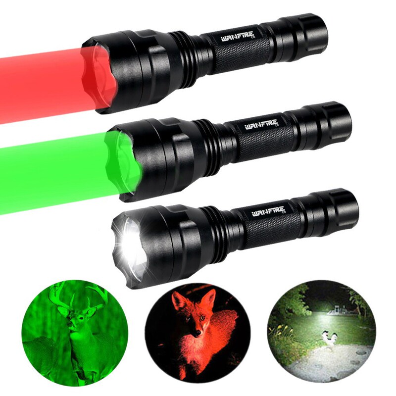 Cross-border C8 flashlight a red green light white T6 outdoor strong light night riding camping night fishing lighting flashlight Cross-border C8 flashlight a red green light white T6 outdoor strong light night riding camping night fishing lighting flashlight