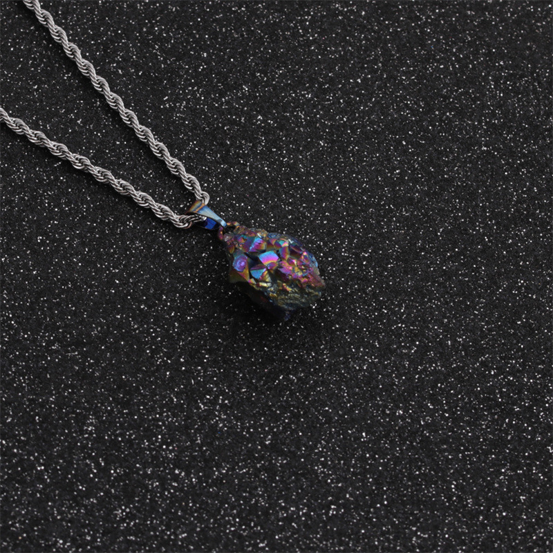 Rough Stone Irregular Pendant Clavicle Chain Simple Necklace Wholesale Jewelry Nihaojewelry