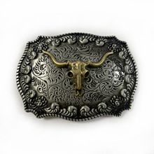 大扣头骷髅头皮带扣牛头牛仔彼岸花少数民族风腰带裤带扣合金板扣