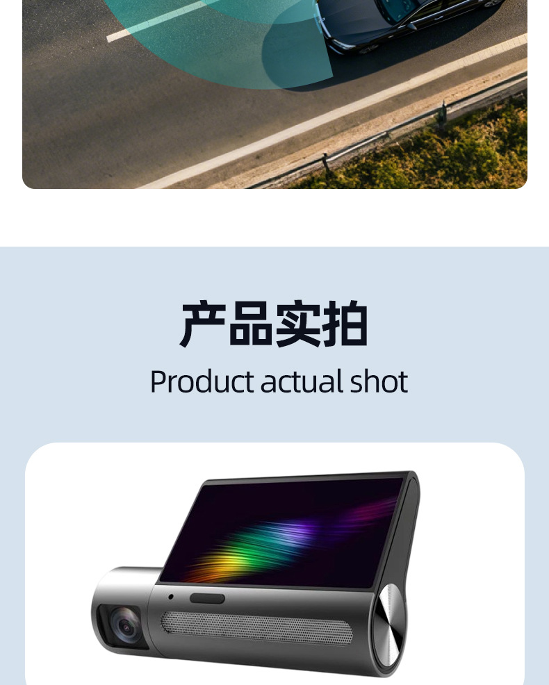 4K High-Definition Dash Cam with Dual Front and Rear Recording, Wifi Connectivity, Pure Aluminum Alloy Shell, Motion Detection, 3inch Screens