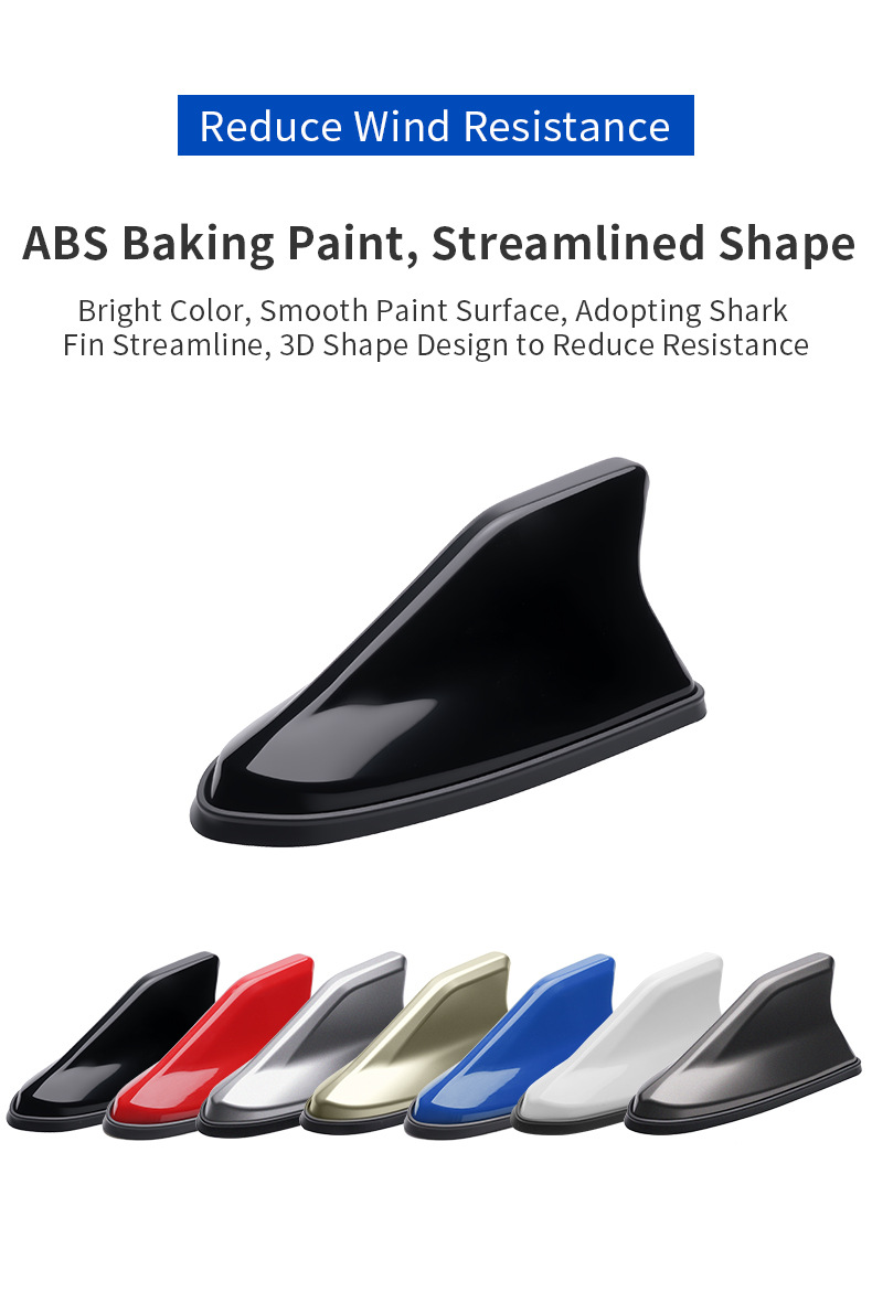 Factory new modified shark fin antenna with radio receiver, car roof decoration, signal booster, front-mounted car antenna