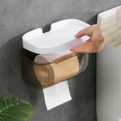 穴なしトイレティッシュボックス壁掛け家庭用トイレロール紙ホルダー純色防水ロール紙筒