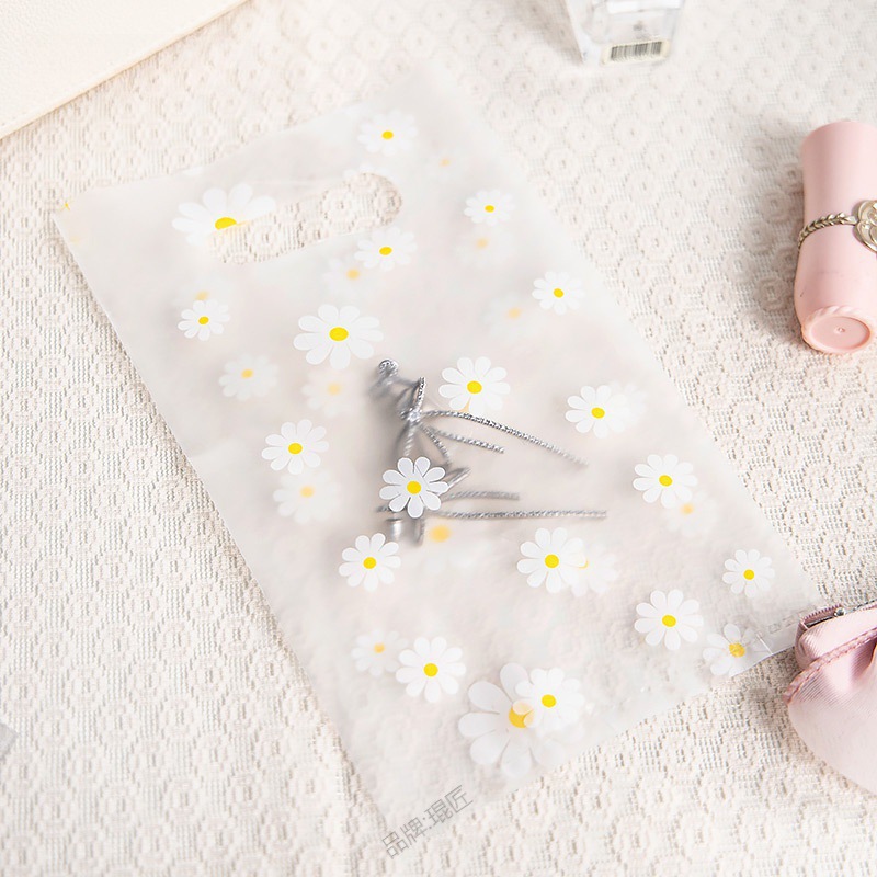 アクセサリー袋プラスチック手提げ屋台耳飾りプレゼントマスク小袋使い捨てネット赤かわいい透明包装袋