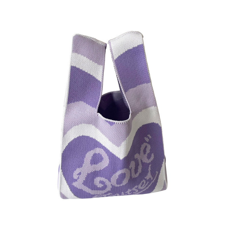 Bolsos, diseño de nicho femenino, bolso de punto personalizado, bolso tejido de un solo hombro de punto de todo fósforo, bolso de mano, bolso de mano