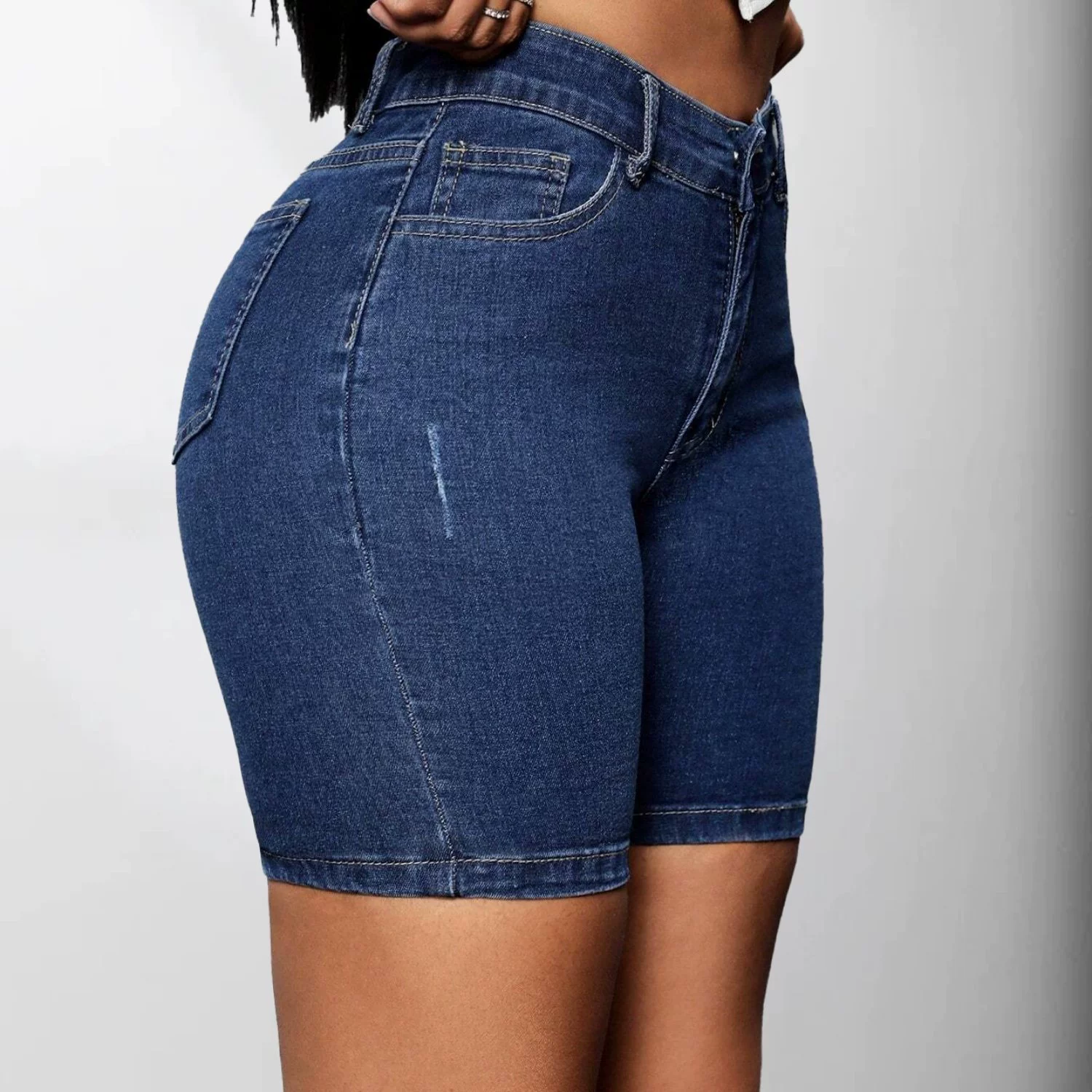 (Кросс-бордерная торговля), цветная облегающая джинсовая юбка, шорты, европейский стиль