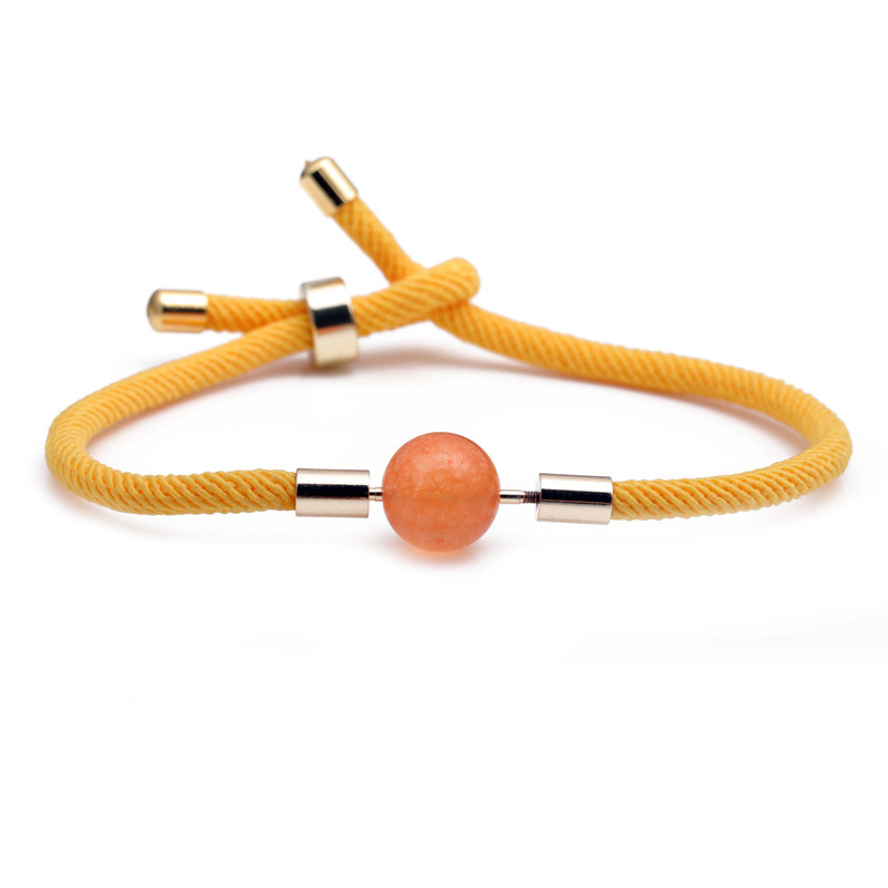 Europeo y americano transfronterizo color retráctil ajustable cuerda básica pulsera 10mm perlas rojo Milán cuerda DIY pulsera