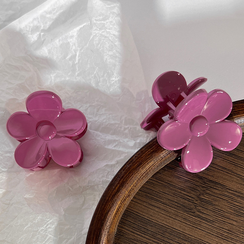 Cute Flower Shape Small Size Plastic Hair Claw display picture 5