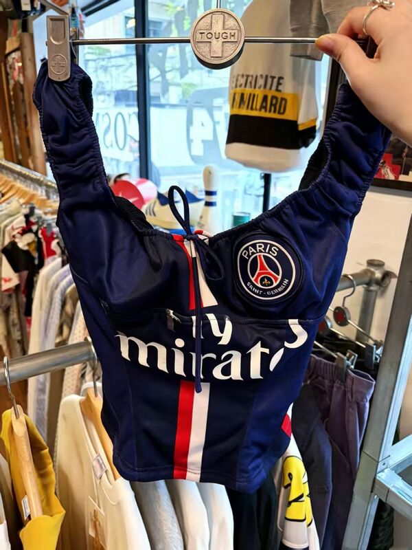 American-Style Spicy Girl Football Jersey Tube Top Vest for Women, Summer Pure Desire Drawstring Short Version, World Cup Cheerleading Outfit, Fanwear American-Style Spicy Girl Football Jersey Tube Top Vest for Women, Summer Pure Desire Drawstring Short Version, World Cup Cheerleading Outfit, Fanwear
