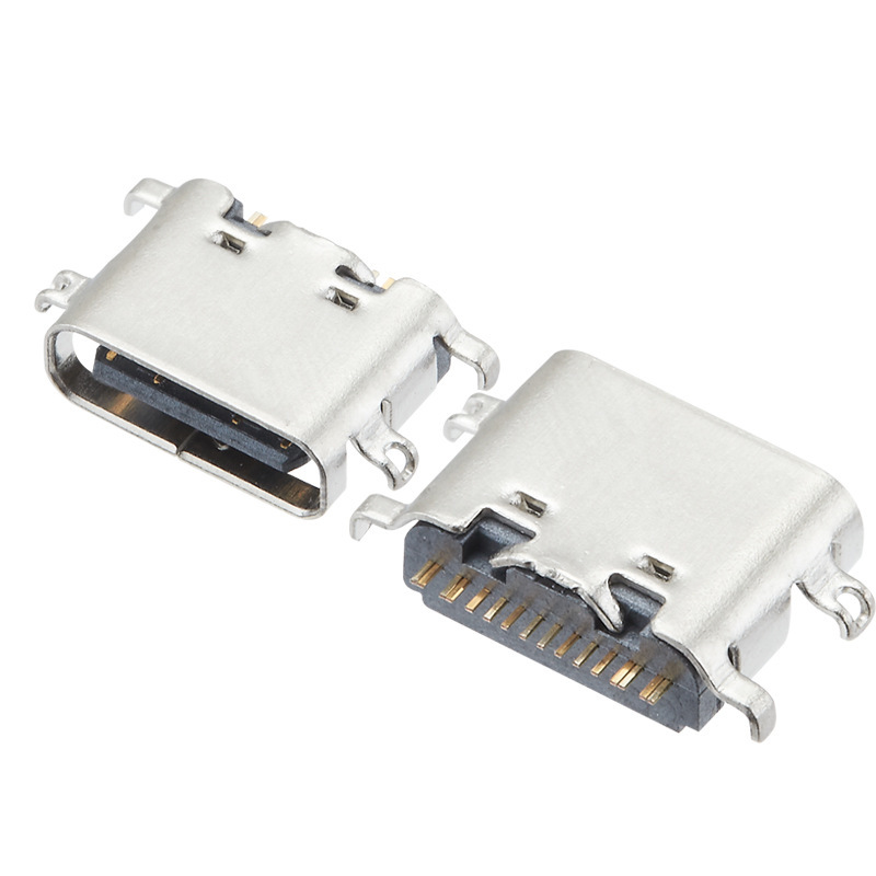 USB TYPE C 24P 母座插座 高导铜大电流充电接口 沉板0.8/1.6
