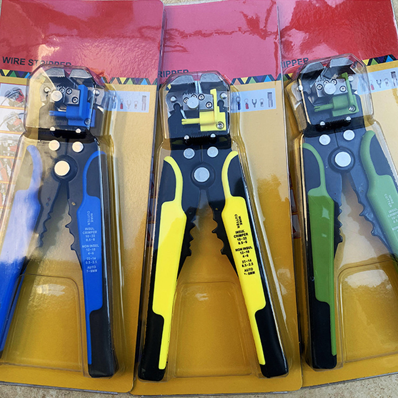 新款多功能自动剥线钳剪线压线钳压接光纤光缆台湾重型自动剥线钳