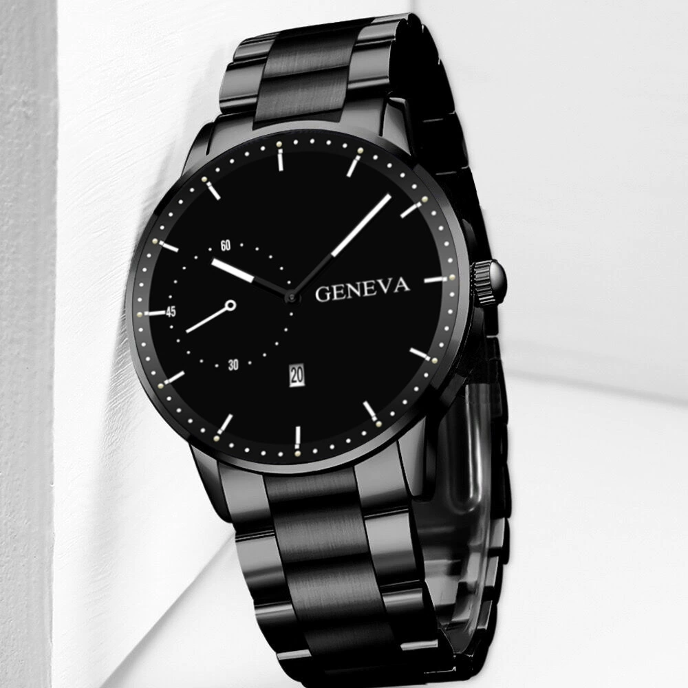 Creative steel belt for leisure, calendar, quartz watches, men's watch