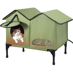 オールシーズン対応のクロスボーダーホットセールペット用品、加熱された猫小屋、犬小屋、恒温、暖かい屋外防水ペット小屋