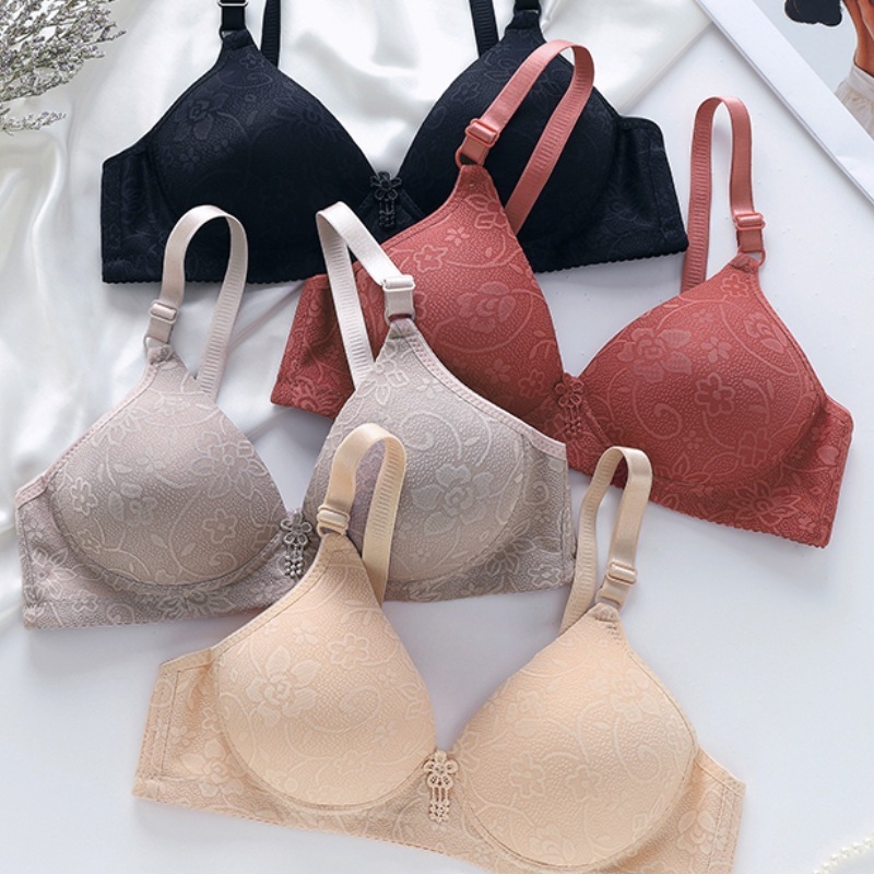 Hot selling popular middle-aged and elderly underwear thin cup small chest gathered without steel ring traditional bra factory in stock and fast delivery