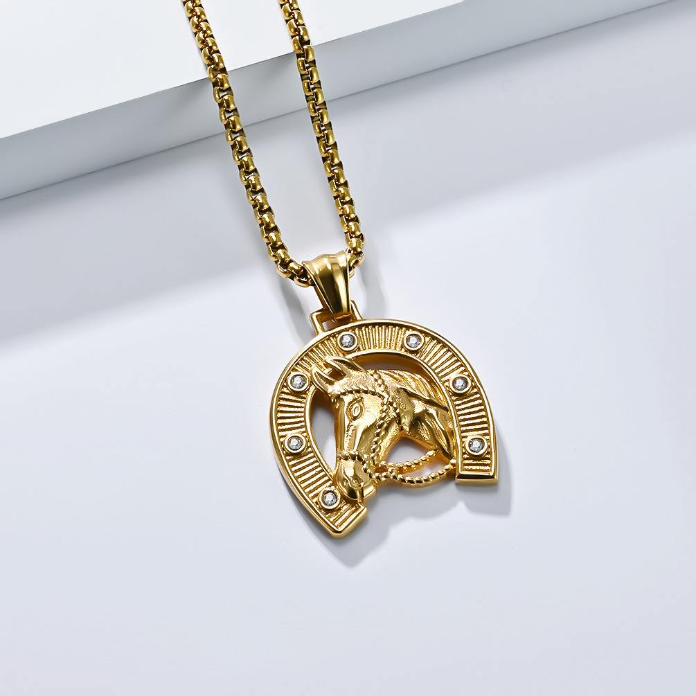 Daily, Party Occasion Modern Style Horse Stainless Steel Men's Men Pendant Necklaces