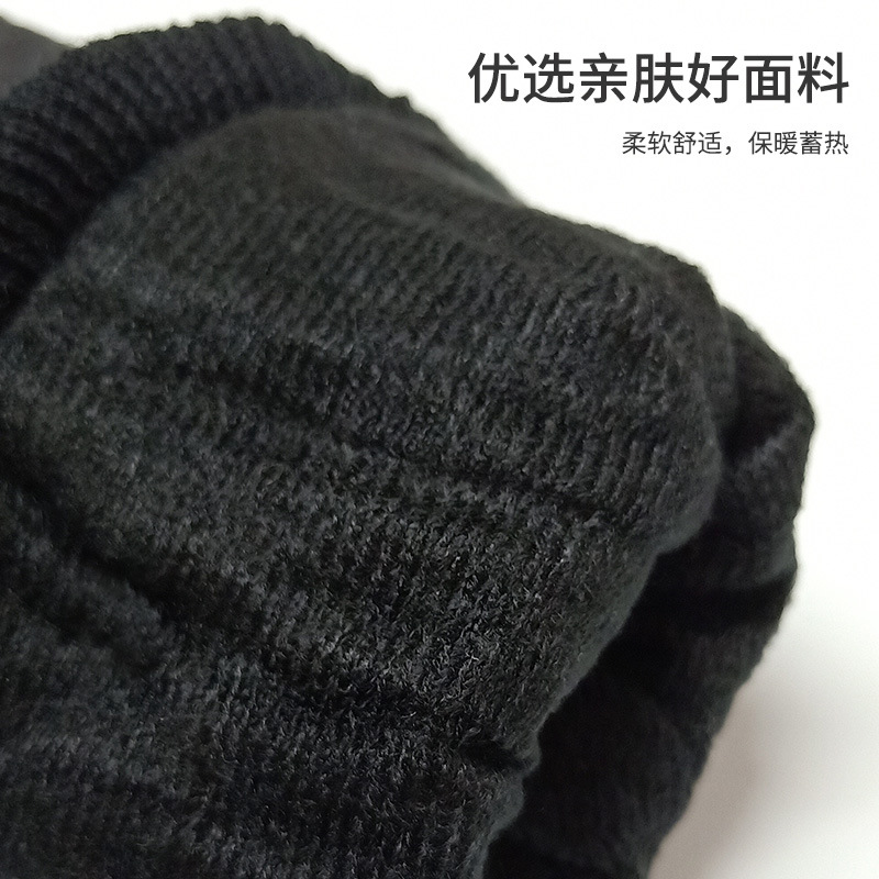 韩版时尚冬季现货分指手套女百搭纯色服饰羽绒布手套外贸保暖手套