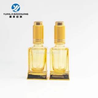 现货供应 化妆品包材 30ml四方托底香水瓶 精油瓶 原液精华液瓶