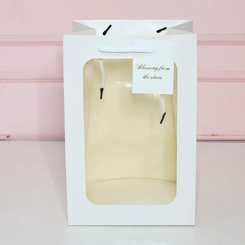 Día de San Valentín ventana bolsa de regalo ventana bolso transparente ramo de flores bolsa de embalaje bolsa de regalo de Navidad