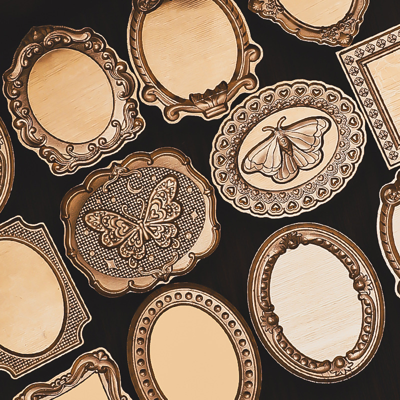 October New Product Suidis Retro Photo Frame Series Special-Shaped Relief Seal Head Fire Paint Seal Copper Head