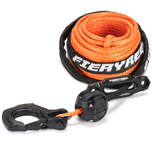 8200 pound synthetic high strength fiber rope 5mmx15m car trailer rope orange electric winch rope