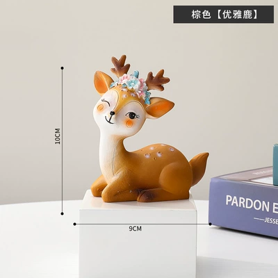 Car Ornaments, Safe Journey, Car ornaments - brown-elegant-deer