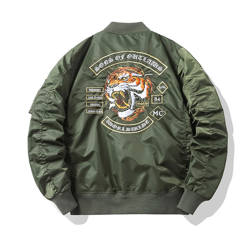Retro Pilot Baseball Jacket For Men High Street Workwear Style_voghion.com