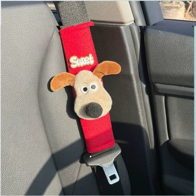 Seat belt shoulder pad Seatbelt Shoulder Pads for Men - red-velvet-sueet-dog-1-pack
