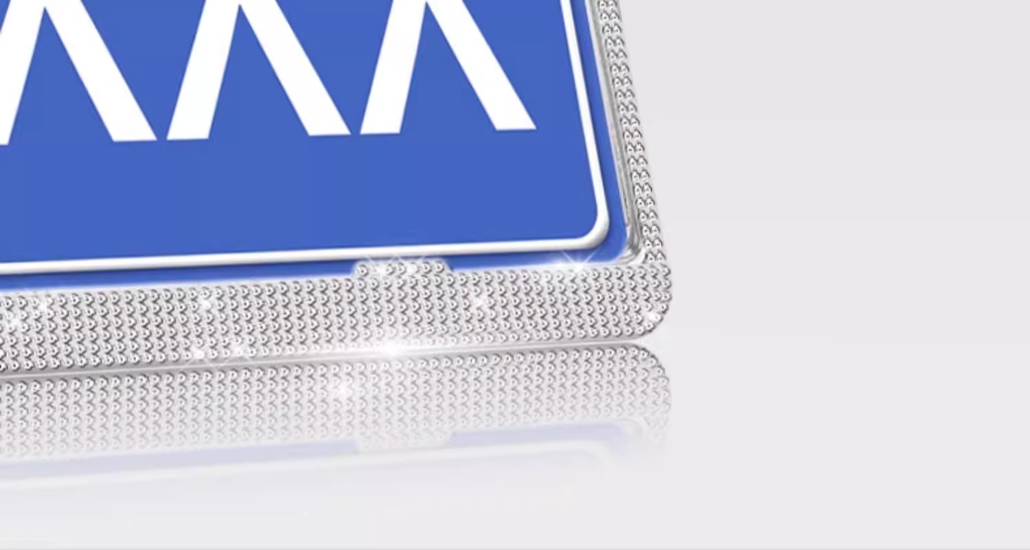 License Plate Frame Diamond-studded Frame Car License Frame Protection