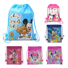 新款米奇米妮束口袋 双面无纺布抽绳袋 学生书包游泳包收纳袋批发