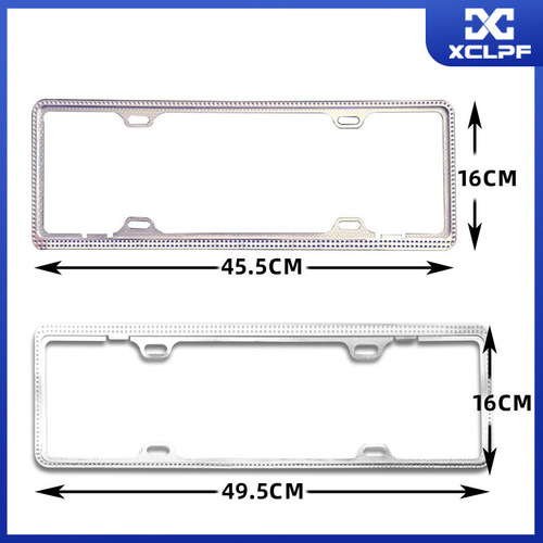 Zinc alloy diamond new energy license plate frame license plate frame blue license plate holder license plate frame domestic