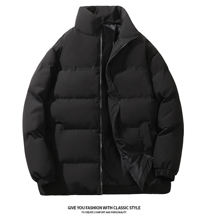 Men's Puffer Jacket - Thickened Standing Collar Autumn Winter Coat_voghion.com