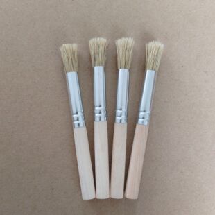 Bristle small brush hand coffee machine powder cleaning brush wooden handle round head brush brush air conditioning dust removal brush