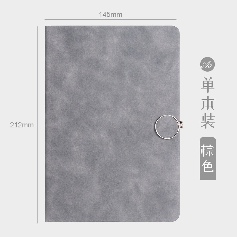 Cuaderno de notas de botón redondo simple y fresco personalizado A5 diario de oficina de negocios engrosado cuaderno de notas de línea horizontal puede imprimir logotipo