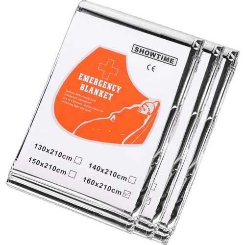 Outdoor emergency survival first aid foil aluminum thickened insulation blanket off-road portable compressible warm life blanket