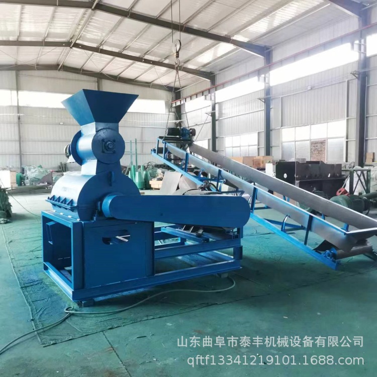 结块发酵酒糟粉碎机 甜叶菊渣粉碎机 腐殖秸秆牧草粉碎生产线