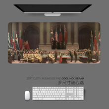 国潮爱国抗日知识系列鼠标垫超大号加厚家用办公宣传电脑键盘桌垫