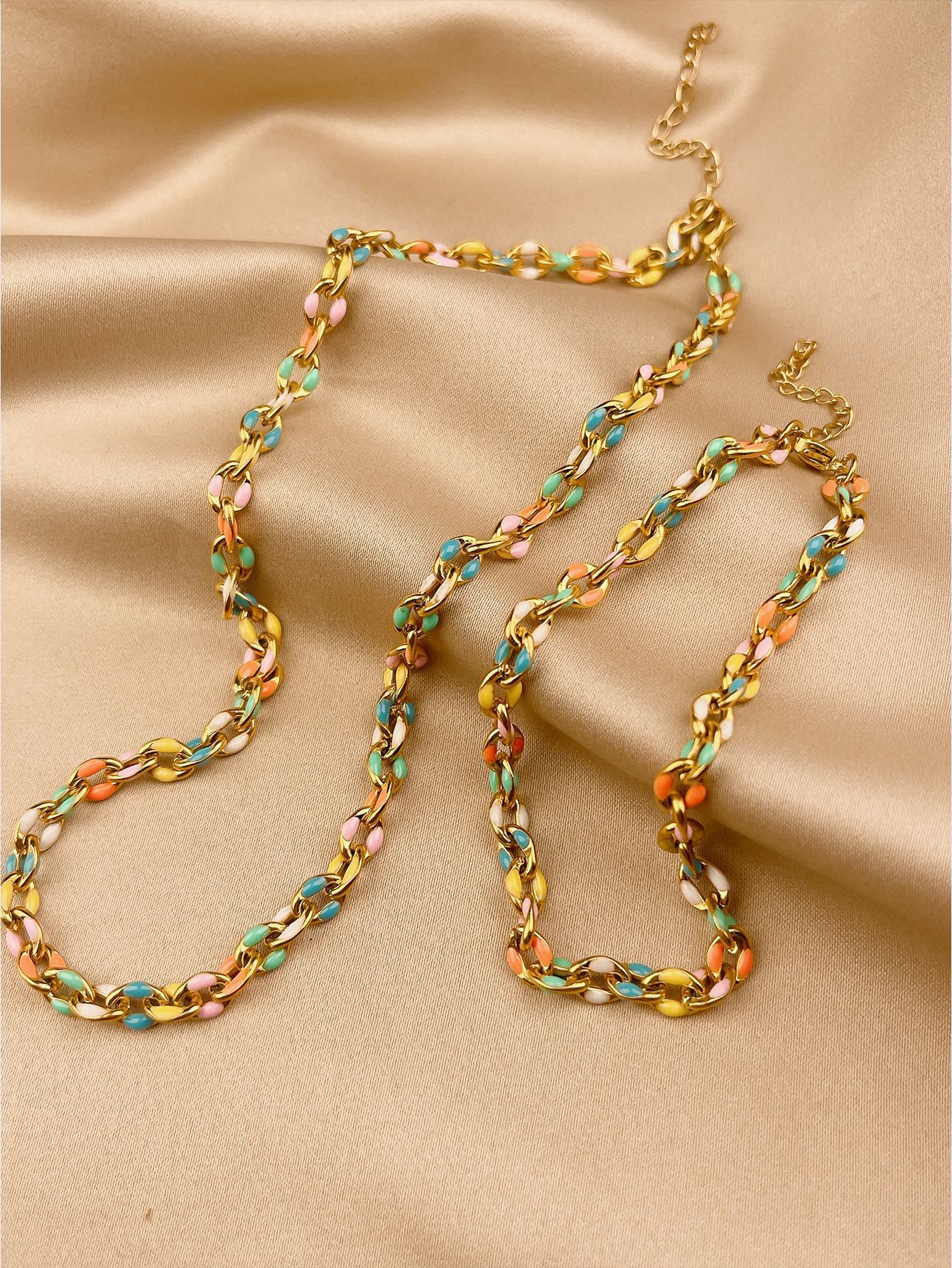 20g Weight Bracelets, Anklet, Necklace Classification 1 Piece, 1 Set Quantity Holiday, Daily Occasion 304 Stainless Steel Material Geometric Pattern Women's Gender Plating Design Casual, Simple Style Style 304 Stainless Steel Casual Simple Style Plating Geometric Bracelets Anklet Necklace 9