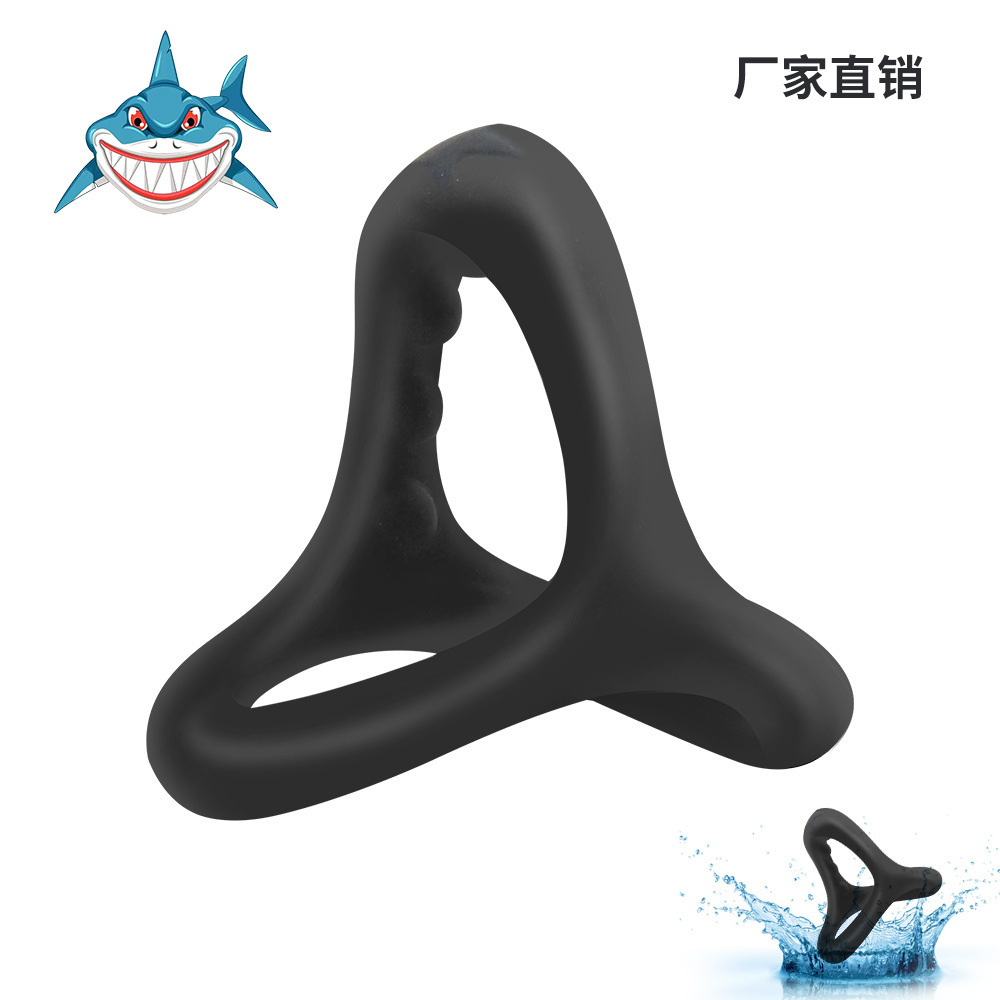 Shark silicone penis ring men's delayed ring locking sperm ring…