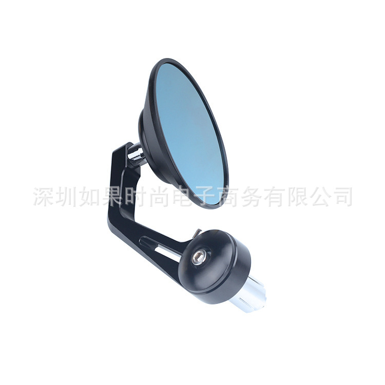 Factory Direct Sales Motorcycle Cnc Curved Rod Rearview Mirror All-Aluminum Cherry Round Motorcycle Reflector Retro Rearview Mirror