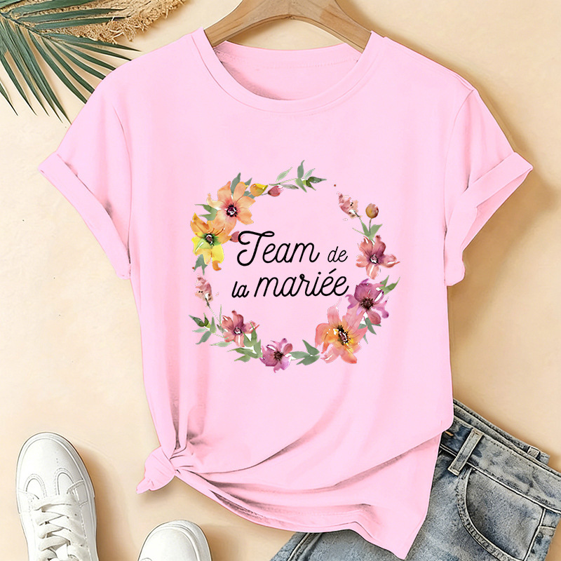 Cross-Border Hot-Selling Bachelor Party Printed Top Casual Loose Short-Sleeved European Size Modal T-Shirt 60113-1
