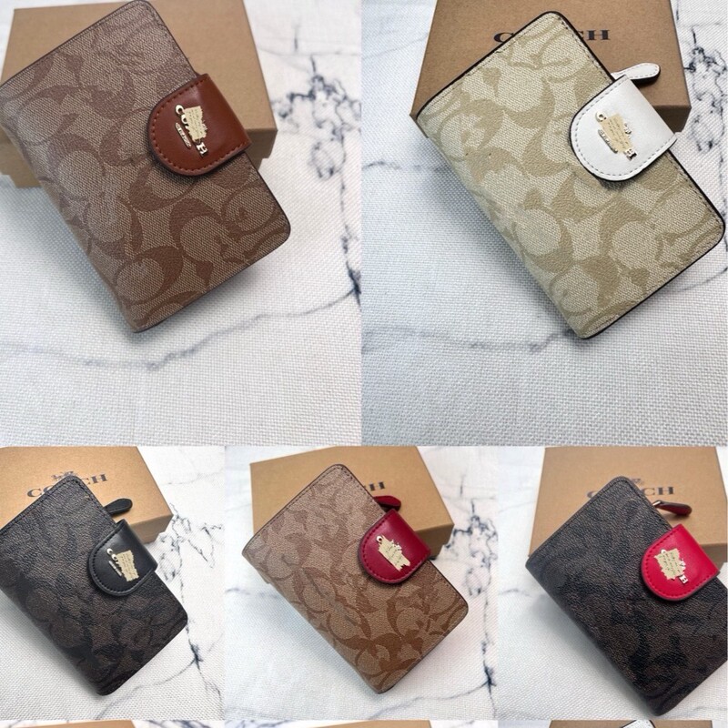 Foreign Trade Hot Sale Classic Fashion Popular Mid-length Wallet Printed Wallet Clutch Bag Cowhide Wallet Gift Box Packaging
