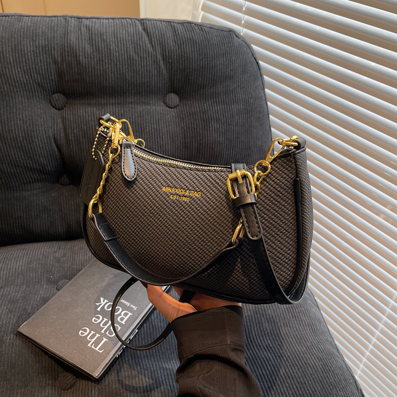 外单复古腋下包包女2025春夏新款时尚高级感百搭单肩斜挎包通勤包