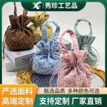 时尚立体少女心喜糖盒碎花手提袋礼品袋喜糖袋节日糖果喜庆