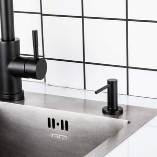 Solid Stainless Steel Soap Dispenser Full Solid Detergent Press Extractor Sink Sink Sink Black