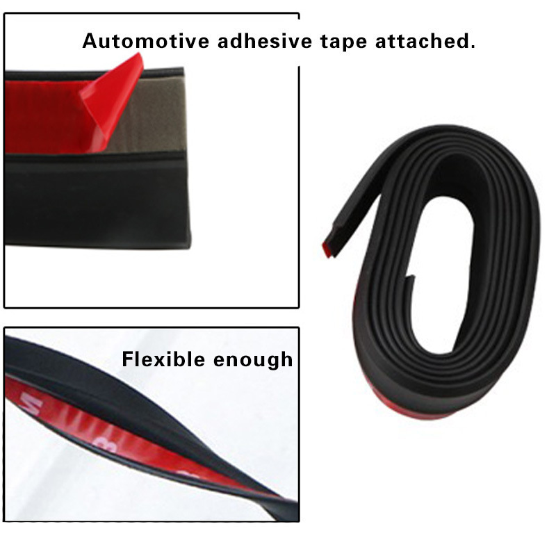 Car small surround modification universal anti-collision rubber strip bumper front lip side skirt anti-scratch strip sports surround modification