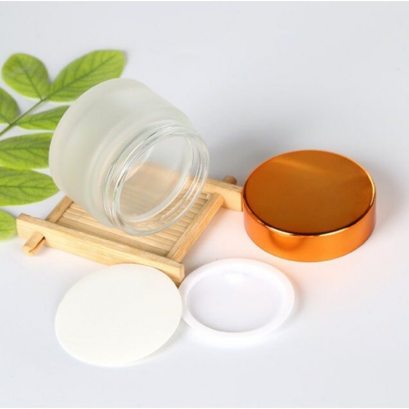 3克5g玻璃眼霜瓶膏霜瓶透明磨砂面霜瓶旅行瓶便携分装瓶小样精油