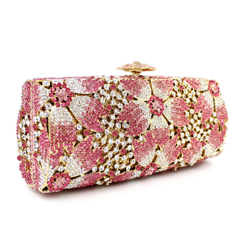 * BL024 AliExpress bolsas de diamante transfronterizas bolsas de cena de cristal de metal con diamantes bolsas de mano para mujeres