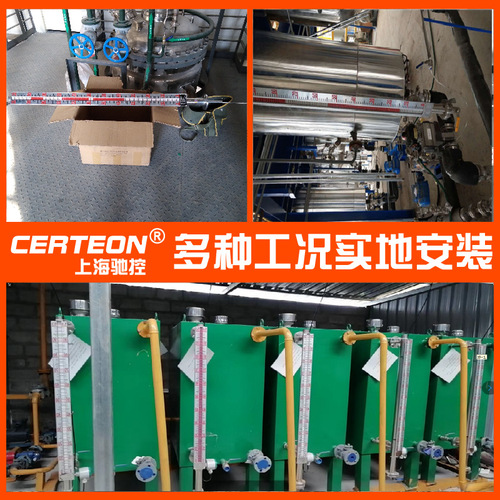 Magnetic flip plate liquid level meter water level meter stainless steel with remote transmission 4-20ma oil level boiler top-mounted side-mounted liquid level meter