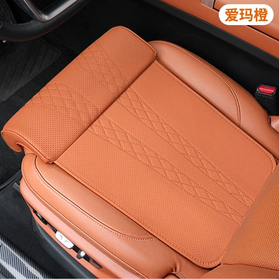 Universal seat cover Seat Cushions, Front Seat Leg Extensions, Driver - memory-foam-embroidered-leg-rest-ideal-orange-62cm40cm
