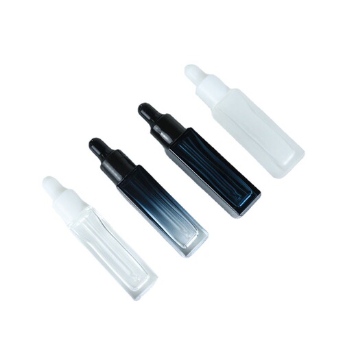 Promotional 10ml transparent square glass bottle, essence dispenser bottle, small dropper bottle, cosmetic bottle