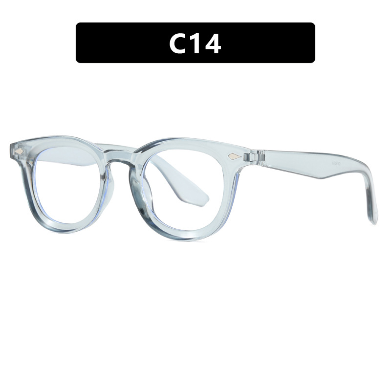 Redondo clavos de arroz pequeño marco de moda europea y americana callejera gafas de sol retrógrado personalidad gafas de sol cóncavas